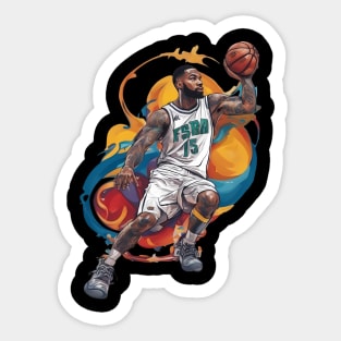 Basketball Hoop Player Sticker